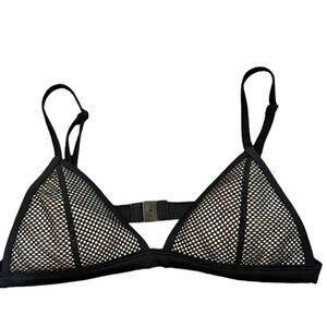 Women’s TRIANGL BLACK WHITE MESH OLLIE NEOPRENE BIKINI TOP SZ SMALL *TOP ONLY